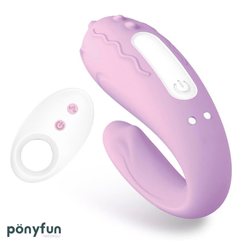 INTOYOU Brightmauve Vibrador para Parejas Doble Motor Control Remoto USB Silicona