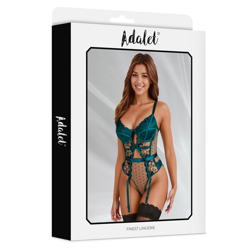 ADALET LINGERIE Chloe Teddy con Liguero Verde