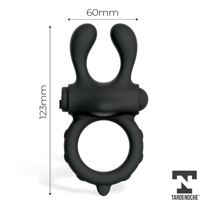 TARDENOCHE Earzy Anillo Vibrador con Control Remoto USB Magnético Silicona