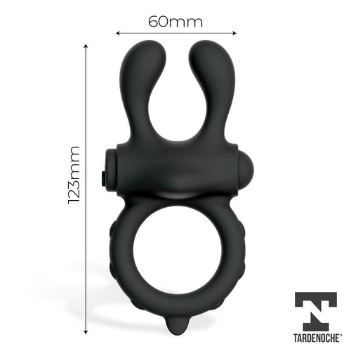 Anillo vibrador Earzy TARDENOCHE de silicona con mando
