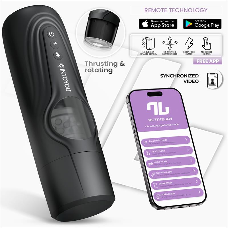 INTOYOU APP SERIES Egor Masturbador Masculino con Rotación y Thrusting con APP