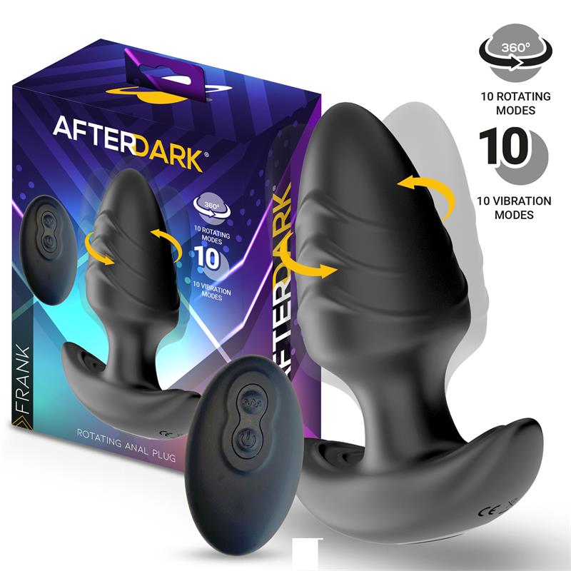 AFTERDARK Frank Plug Anal con Vibración y Rotación 360º y Control Remoto