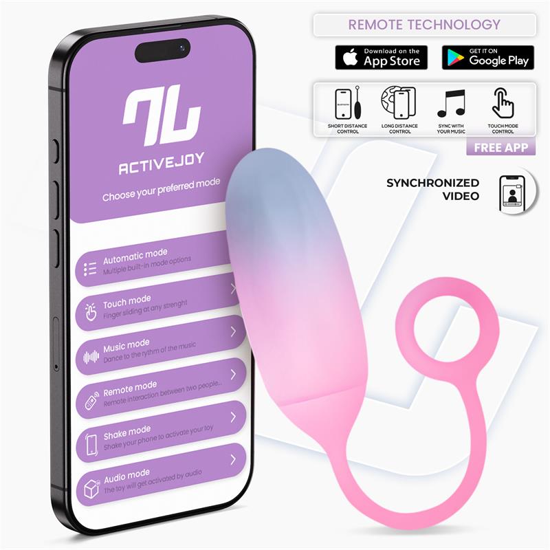 INTOYOU APP SERIES Huevo Silicona Doble Capa con APP Azul/Rosa
