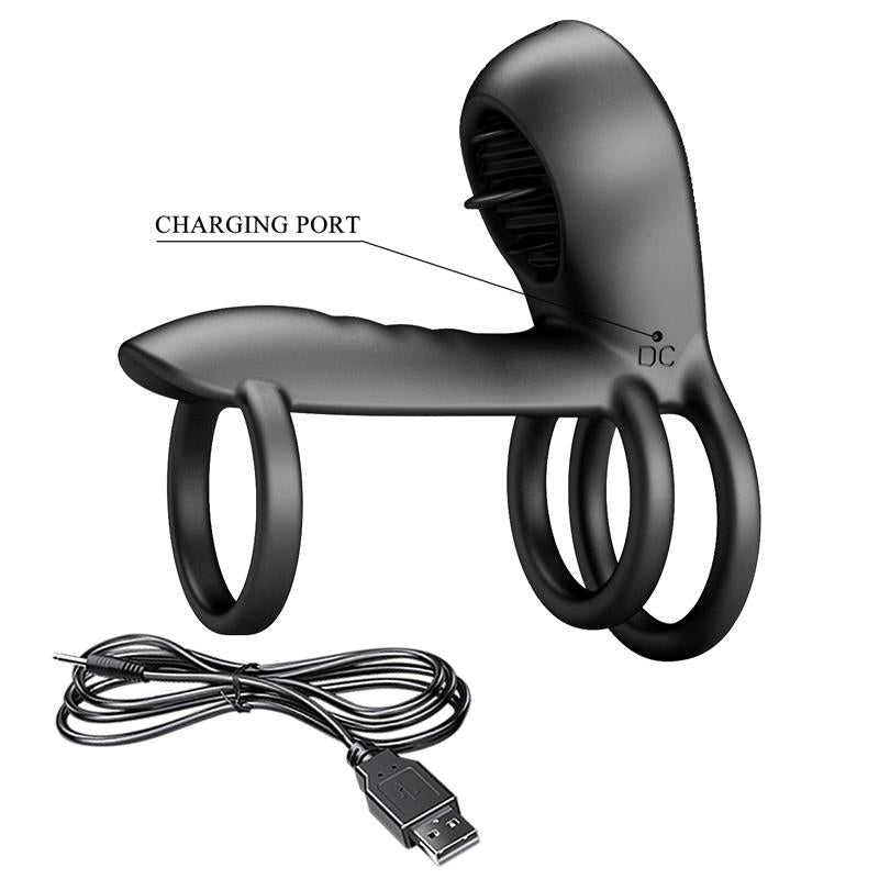 PRETTYLOVE Jammy Anillo Triple con Vibración USB
