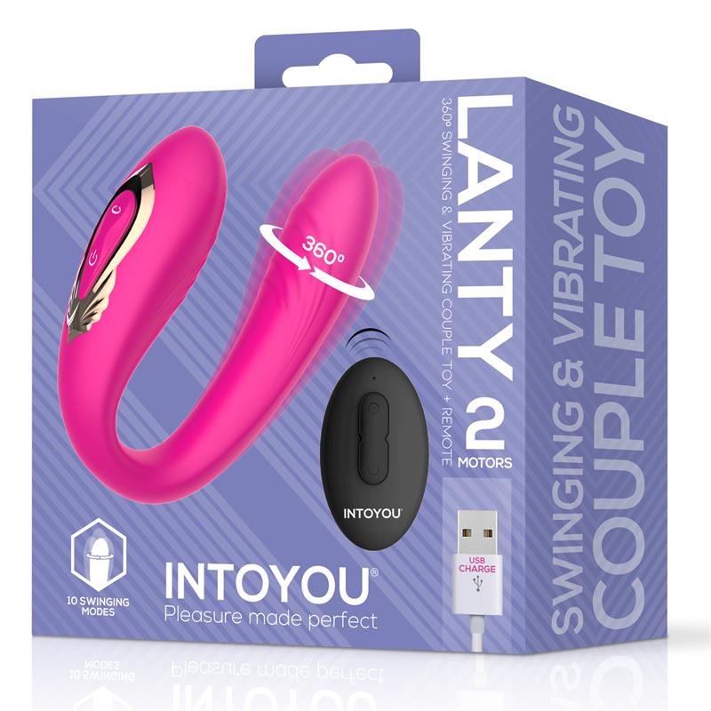 INTOYOU Lanty Vibrador para Parejas con Oscilación 360º y Control Remoto