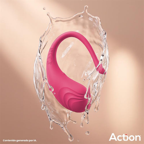 ACTION Luvia Huevo Vibrador con Control Remoto USB Rosa
