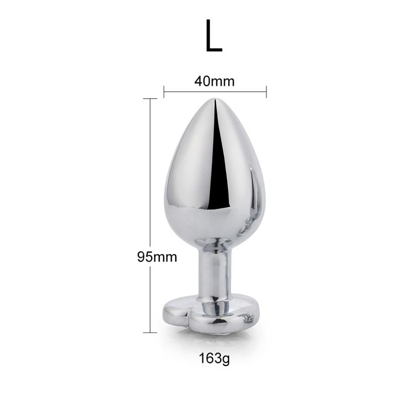 AFTERDARK Plug Anal con Joya de Corazón Blue Sapphire Talla L