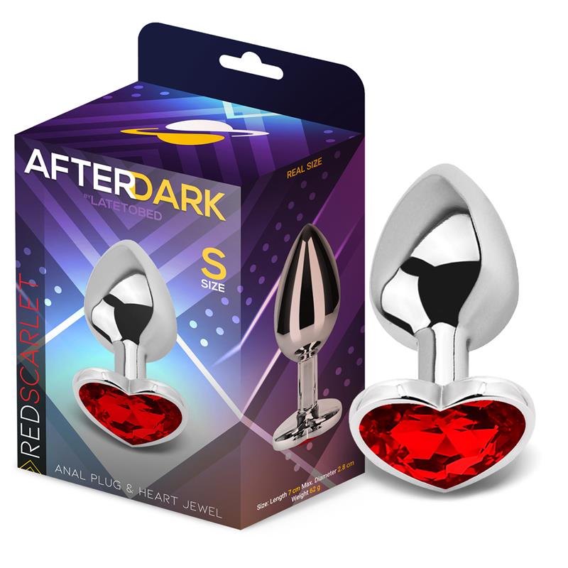 AFTERDARK Plug Anal Joya de Corazón Red Scarlet Talla S