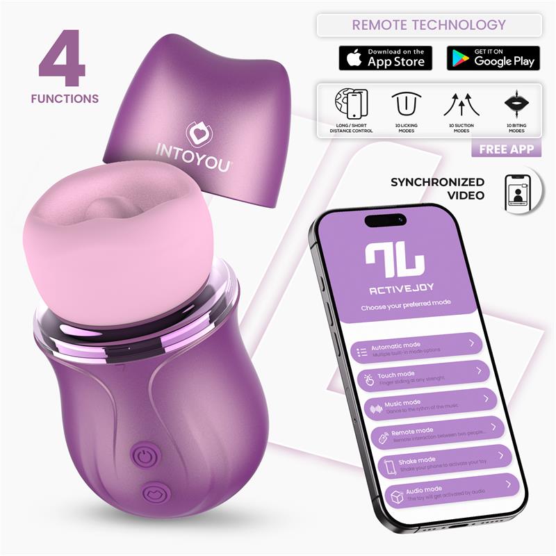 INTOYOU APP SERIES Suvi Estimulador con Licking Biting Succión y Vibración USB-C con APP