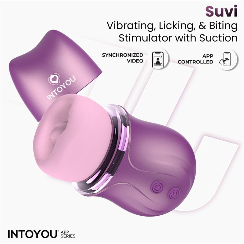 INTOYOU APP SERIES Suvi Estimulador con Licking Biting Succión y Vibración USB-C con APP