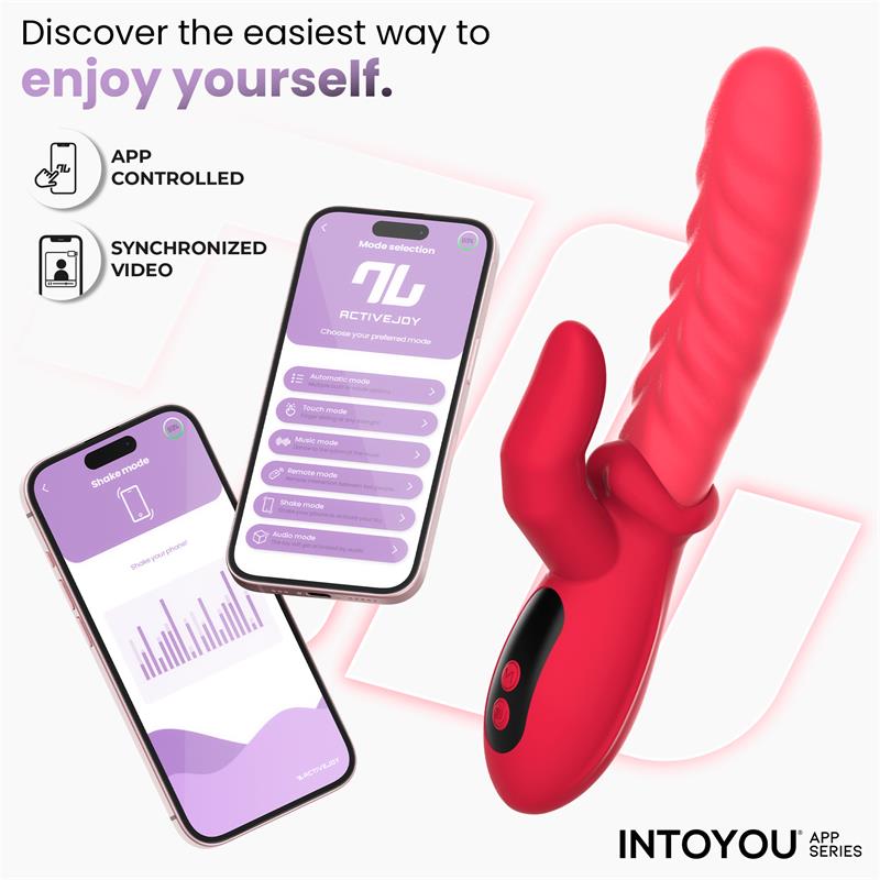 INTOYOU APP SERIES Tingly Vibrador con Finger y Movimiento Waving con APP