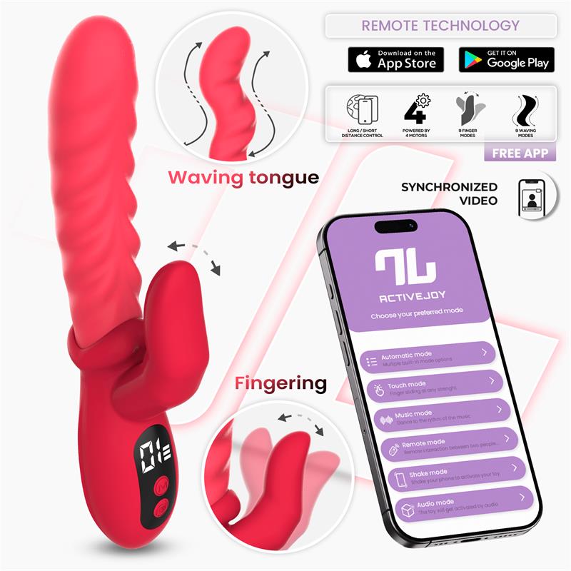 INTOYOU APP SERIES Tingly Vibrador con Finger y Movimiento Waving con APP
