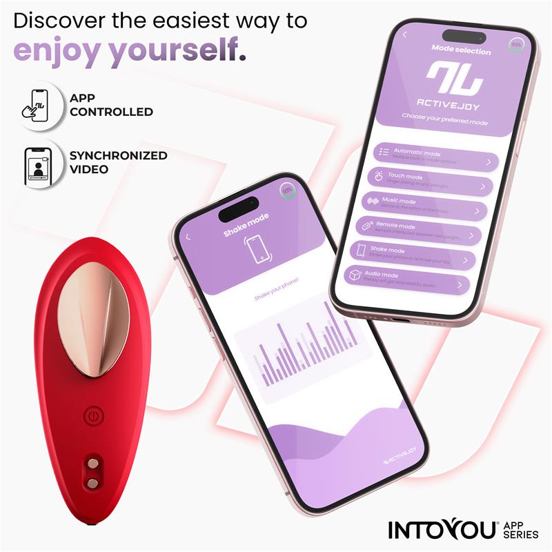 INTOYOU APP SERIES Vibrador de Braguita con APP Silicona Rojo