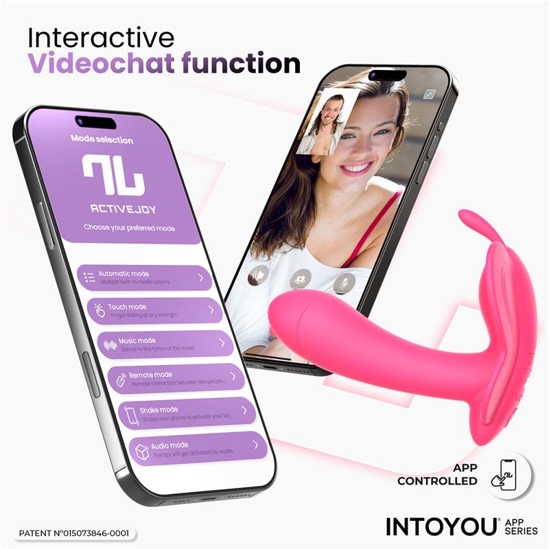 INTOYOU APP SERIES Wingy Estimulador Mariposa con APP Peach Red