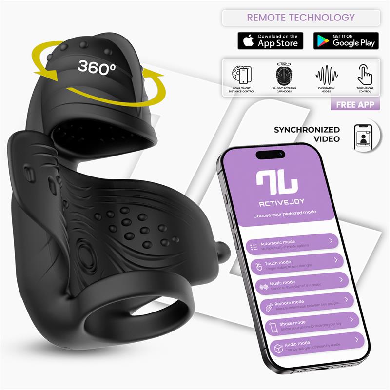 INTOYOU APP SERIES Zonte Masturbador con Rotación y Vibración con App