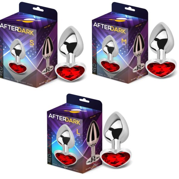 PLUG ANAL JOYA DE CORAZÓN RED SCARLET AFTERDARK