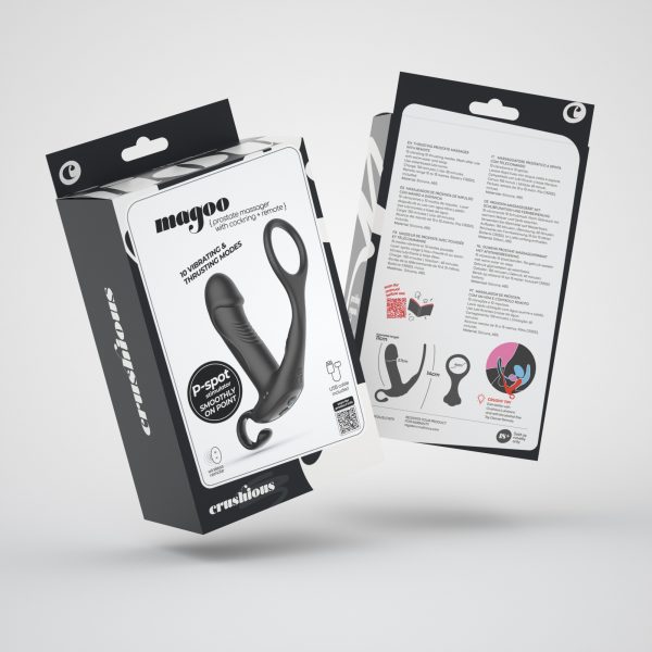 MASAJEADOR DE PRÓSTATA CON ANILLO PARA EL PENE Y MANDO A DISTANCIA CRUSHIOUS MAGOO