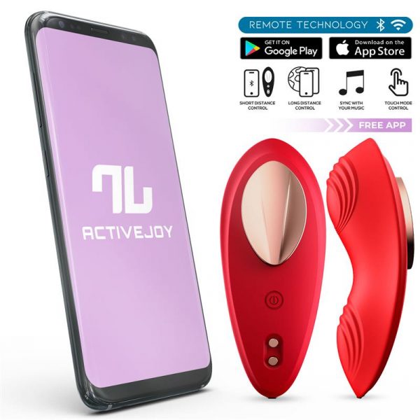 VIBRADOR DE BRAGUITA CON APP INTOYOU APP SERIES VIBRADOR DE BRAGUITA CON APP SILICONA ROJO