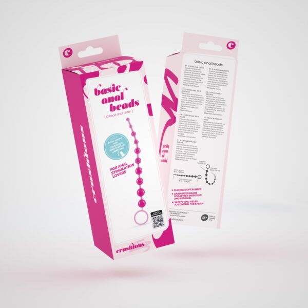CADENA ANAL DE 10 BILLES CRUSHIOUS ROSA Y NEGRA