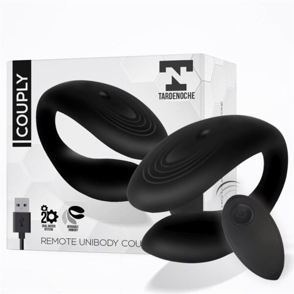Juguete para Parejas con Control Remoto USB Unibody Silicona Líquida V